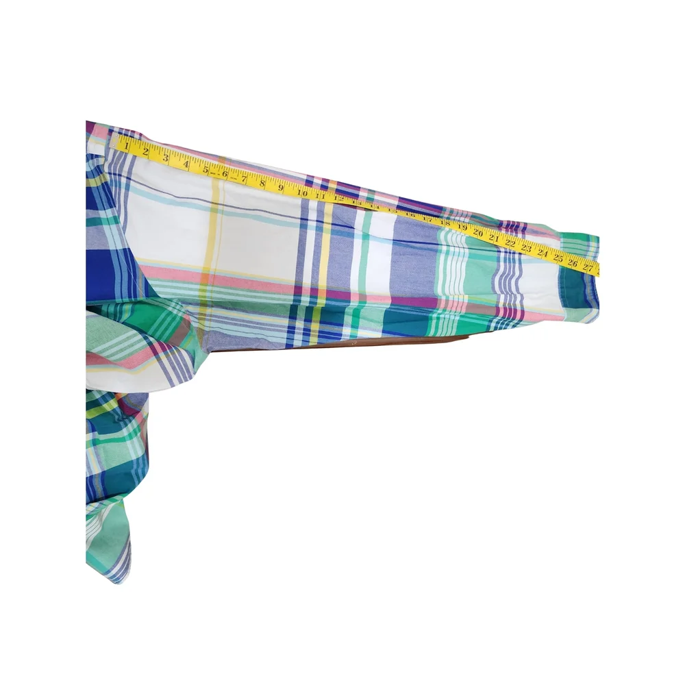 Polo Ralph Lauren Blue and Green Plaid‎ Classic Fit Shirt, 4XB